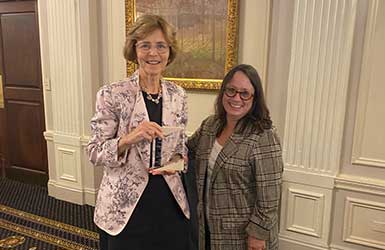 Chief Judge Virginia M. Kendall and Former Chief Judge Rebecca R. Pallmeyer